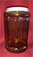 Vintage Amber Humidor Jar