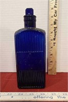 Vintage Cobalt Blue Glass Bottle - 24oz