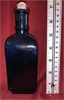 Vintage Cobalt Blue glass Ayer’s Hair Vigor Bottle