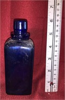Vintage Cobalt Blue Glass John Wyeth & Bro Bottle