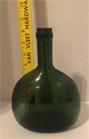 Vintage Green Decanter Bottle - unmarked