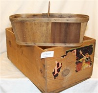 APPLE BASKET AND SHIPPING CRATE