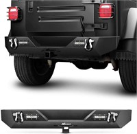 Nilight Rear Bumper Compatible for 1987-2006 Jeep