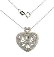 18kt Gold Diamond Heart Necklace