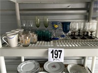 Contents of Shelf: Assorted Glassware (U234)