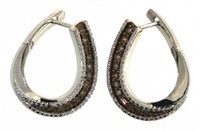 Quality 1/2 ct Natural Chocolate Diamond Earrings