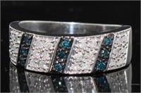 Brilliant 1/2 ct Fancy Blue & White Diamond Ring