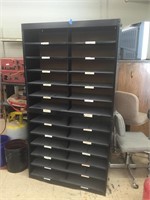 Metal Mail Organizer Shelf Unit 38"W x71"Tx12"D 1/