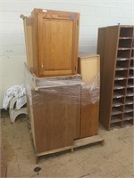 Pallet of New Oak Cabinets- Counter Tops