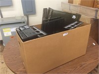 Box Lot of Office Desk Paper Trays Dividers