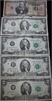3-1976 $2, 1-1995 $2 & a "FAKE" $1 Million Bill