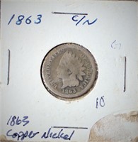 1863 Indian Head Copper/Nickel Penny***