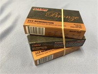 Three 20 round boxes of .223 cartridges *WE WILL N