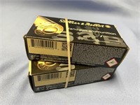 Two 50 round boxes of 9mm handgun cartridges *WE W