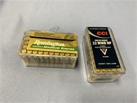 Two 50 round boxes of .22MAG rifle cartridges *WE