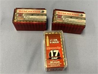 Three 50 round boxes of .17HMR cartridges *WE WILL