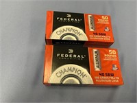Two 50 round boxes of .40S&W aluminum case handgun