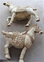 Hand Carved Horse Statues made out of Camel Bone