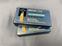 Two 20 round boxes of .223 cartridges *WE WILL NOT