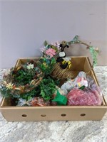 Box of Wreaths & Misc Materials