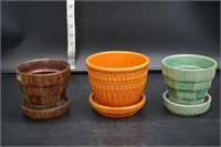 Group of 3 McCoy Planters