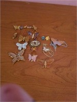 BUTTERFLY PINS AND NECKLACES