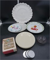 Fire King Dishes & Platter, Japan Collector Plate