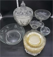 Glassware, Punchbowl, Plates & More
