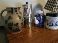 CEOCK PITCHER,  TEA POTS, MISCELLANOUS ITEMS