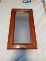 WOOD FRAMED WALL HANGING MIRROR
10 1/2 INCH BY