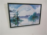 Rainbow Over Water Framed Art