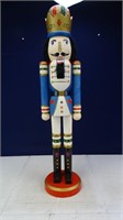 35" Tall Wooden Nutcracker: Missing Nose