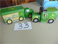 2 John Deere Truck tins