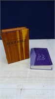Bible in Wooden Box