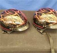 Pair of Harley Davidson Half Helmets