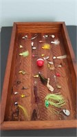 FISHING LURES IN SHADOWBOX FRAME