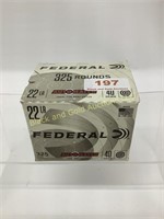 Federal 22 LR 40gr solid ammo qty 325