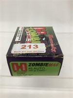 Hornady zombie 45auto 185gr Z-Max ammo qty 20