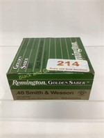 Remington 40S&W 165gr Brass JHP ammo qty 25