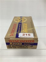 Winchester 45auto +P 230gr T series ammo qty 50