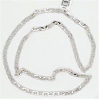 Solid Sterling Silver Anchor Chain Necklace SJC