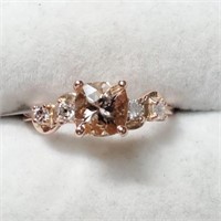 10K Rose Gold Morganite & Diamond Ring SJC