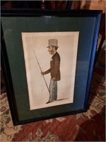 Framed Vanity Fair Spy print of a Coachman