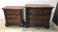 2 Complementary 3 Drawer Stanley Nightstands W3A