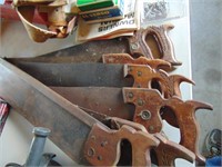 6 Disston hand saws
