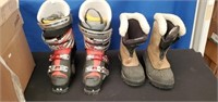 Pair Salomon Ski Boots, Columbia Boots