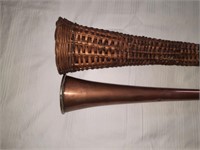 Antique copper and brass coach horn