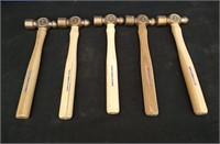 Set of 5 Ball Peen Hammers