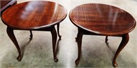 Two Round End Tables