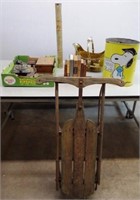 Antiques - Books, Runner Sled, Scales & More
